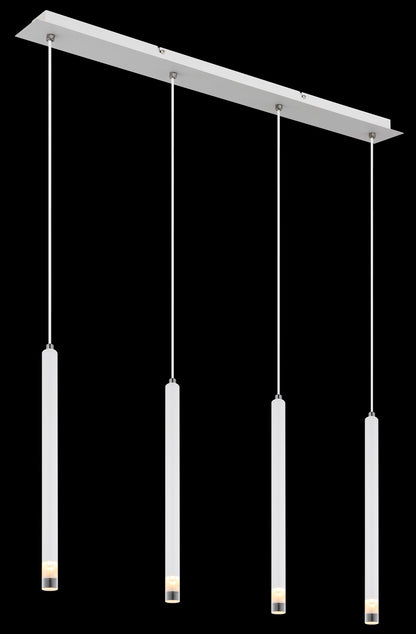 Lyxig vit metall 4-lamps hänglampa – bild 3