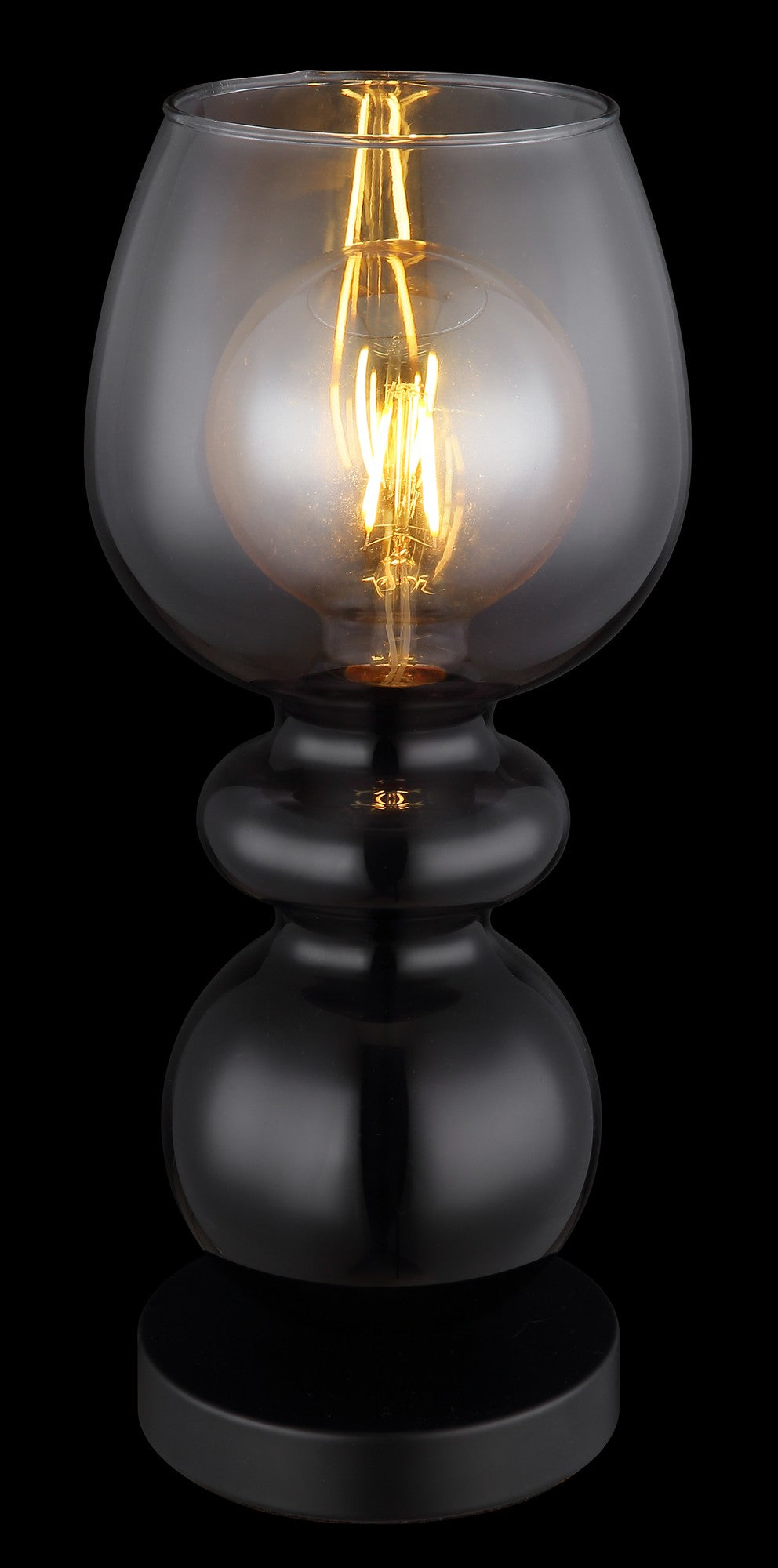 Elegantna crna staklena stolna lampa – slika 2