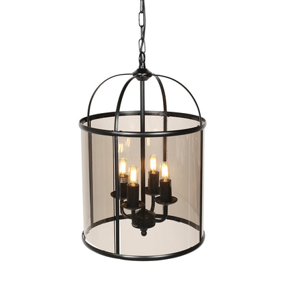 zwarte-4-lichts-lantaarnvormige-hanglamp-glas-metaal-steinhauer-pimpernel-main-image