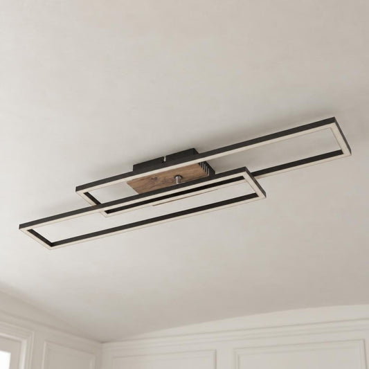 Dakari plafondlamp zwart metaal – modern design – sfeerbeeld