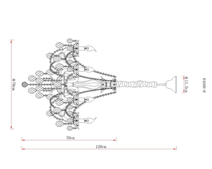 Candelabro de cristal cromado sutil – imagem 5