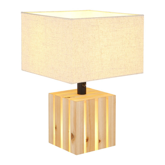 Luksuzna naravna barva platnene namizne lampe