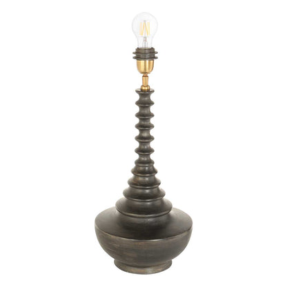 Czarna drewniana lampa stołowa Steinhauer Bois – zdjęcie 1
