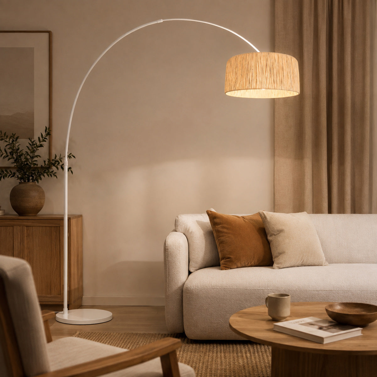 Бял бохемски лампион с кръгъл абажур Steinhauer Sparkled Light – изображение 2