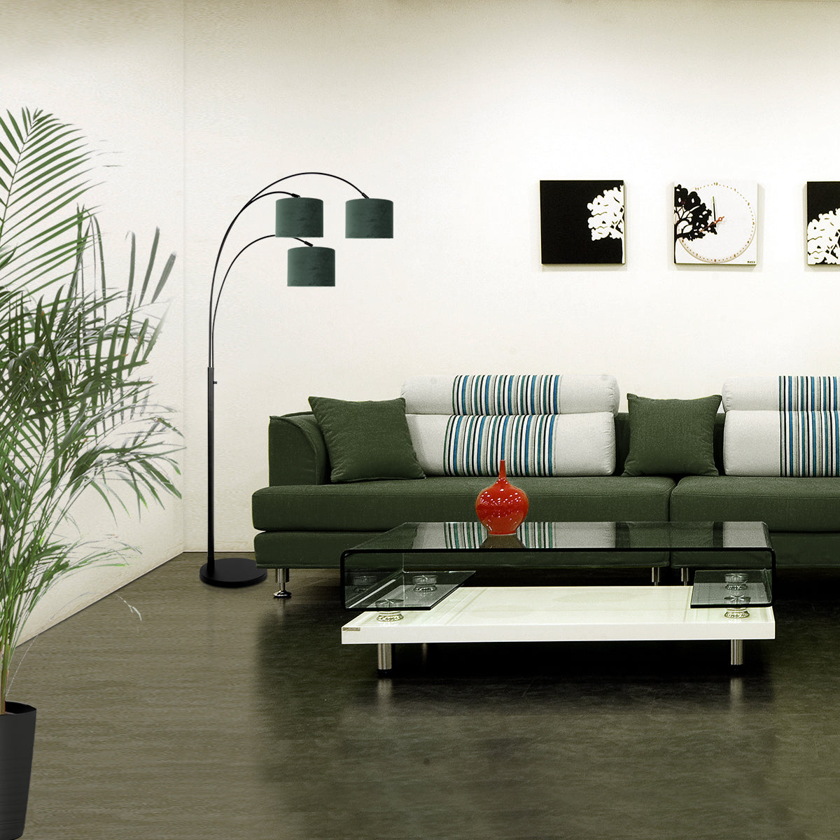 zwarte-booglamp-met-groene-kappen-steinhauer-sparkled-light-variant-image2