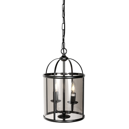 hanglamp-2-lichts-zwart-lantaarn-rookglas-steinhauer-pimpernel-main-image