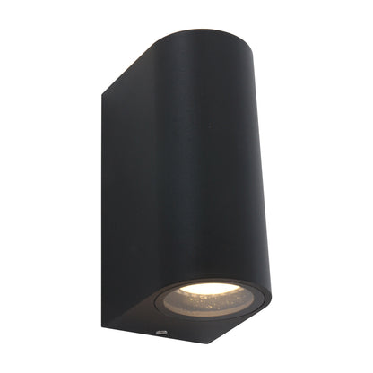 Moderne zwarte GU10 buitenwandlamp Steinhauer