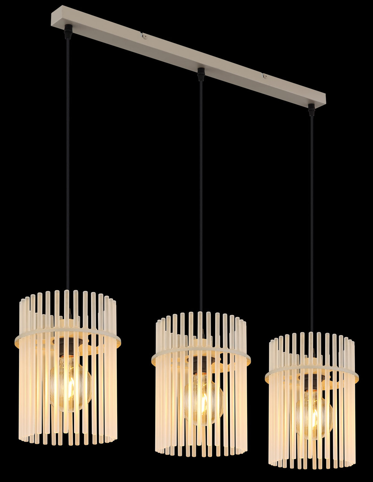 Candelabru mare de sticlă de culoare nisipoasă cu 3 lumini – imaginea 4