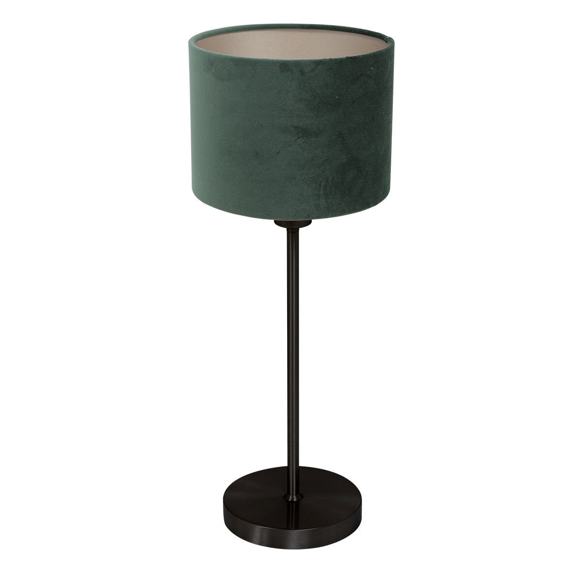 Stolná lampa Mexlite Noor – zelené zamatové tienidlo