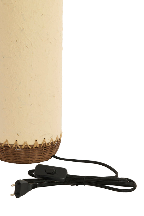 Lille beige papir bordlampe Light & Living Tio – billede 2