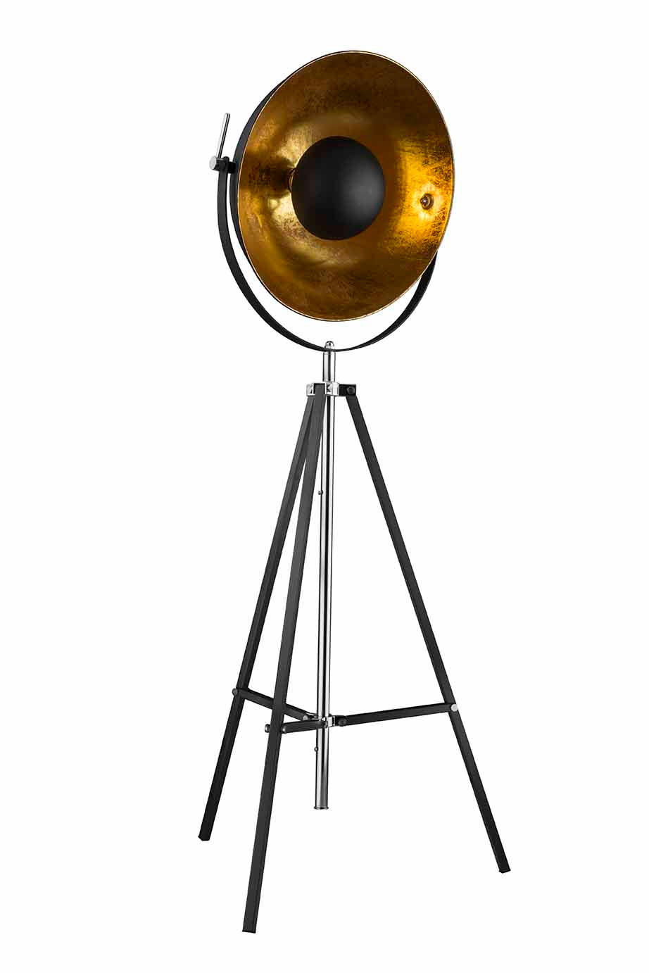 zwarte-driepoot-vloerlamp-goudgevoerde-koepelkap-globo-xirena-variant-image1