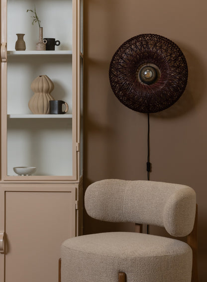 Bordeauxrode rotan wandlamp met vlechtkap GOOD&MOJO Arizona – afbeelding 10
