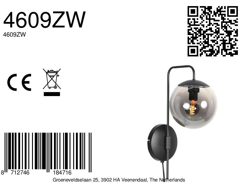 steinhauer-bollique-zwarte-wandlamp-met-grijs-rookglas-variant-image8a