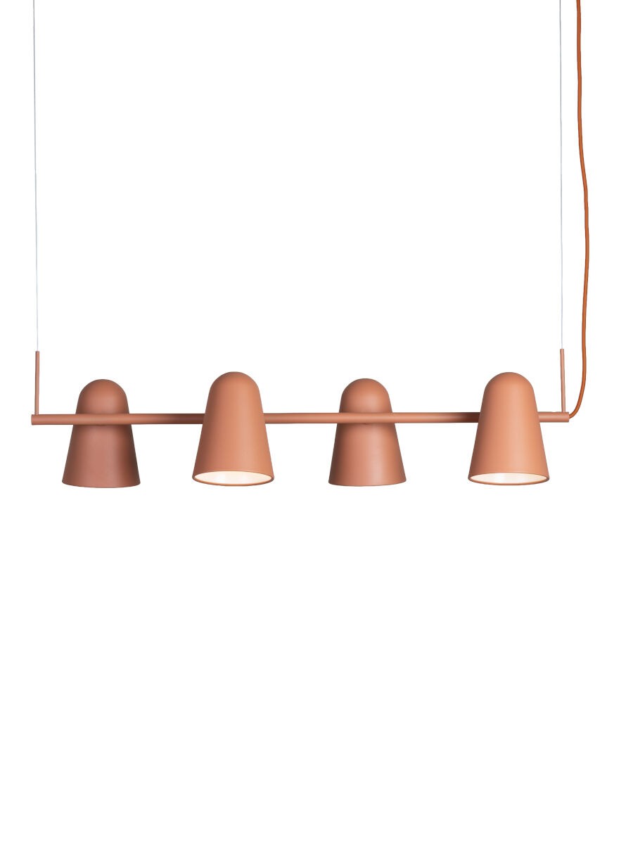 Lampadario a 3 luci in metallo terracotta caldo It's About RoMi Salamanca – immagine 2
