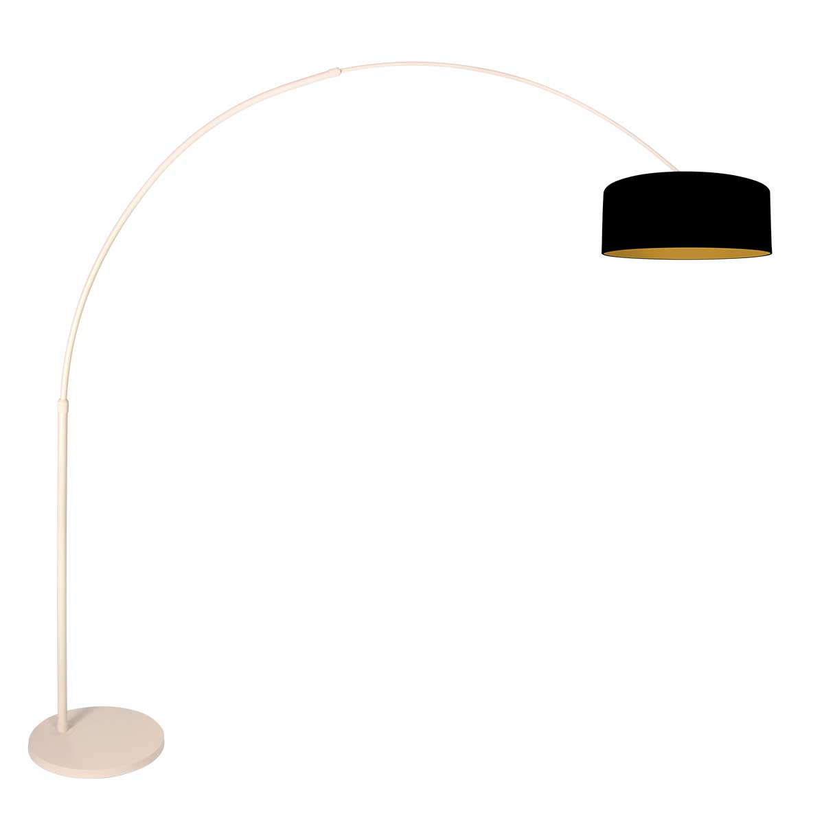 beige-staande-booglamp-met-zwarte-kap-steinhauer-sparkled-light-main-image