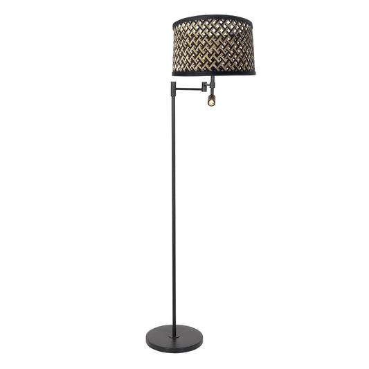 zwarte-moderne-vloerlamp-met-leeslamp-en-rieten-kap-steinhauer-stang-main-image