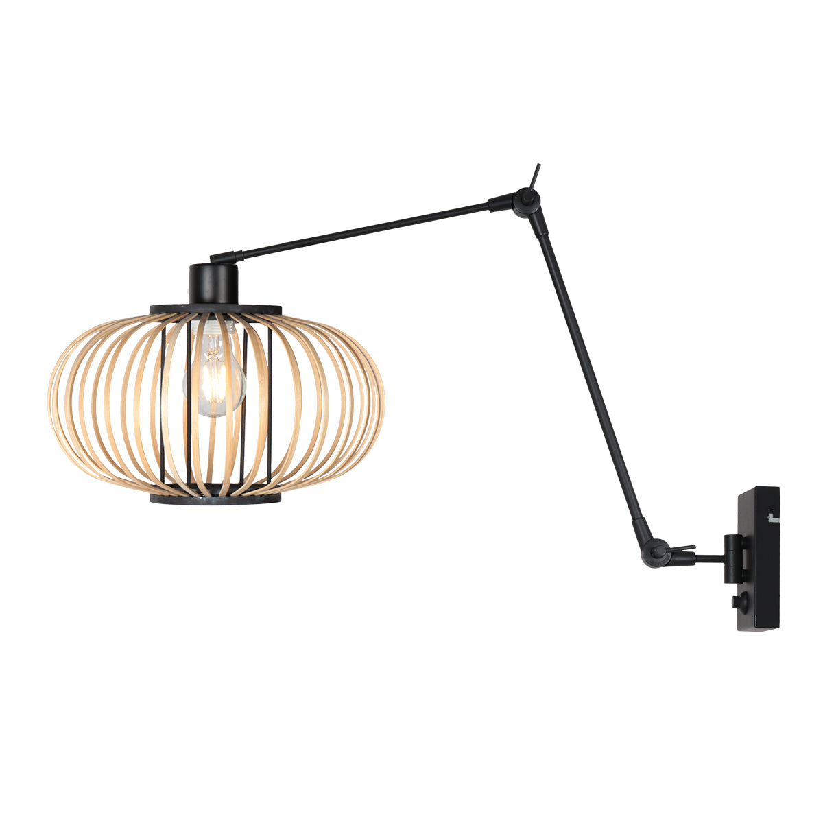 zwarte-wandlamp-met-bamboekap-steinhauer-prestige-chic-variant-image1