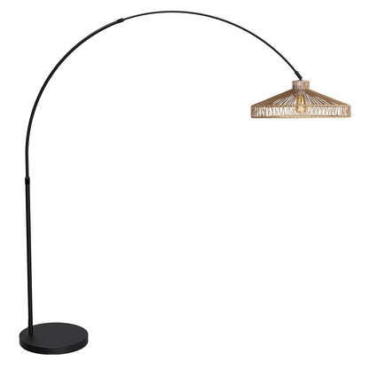 booglamp-zwart-met-katoendraad-kap-verstelbaar-e27-mexlite-flair-main-image