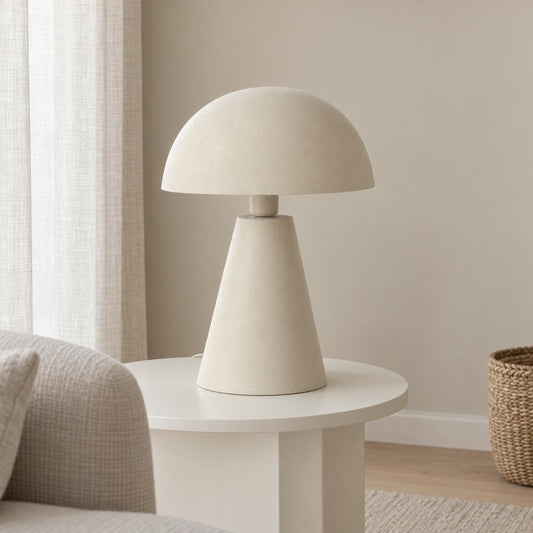 Lampada da tavolo beige rétro Light & Living Surrina – foto d'ambiente