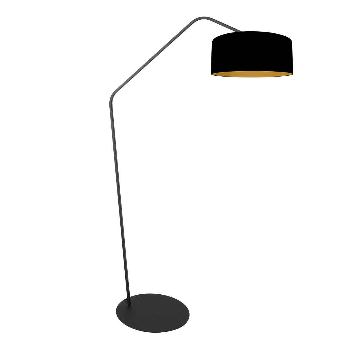 Черна дъговидна подова лампа Anne Lighting ZigZag