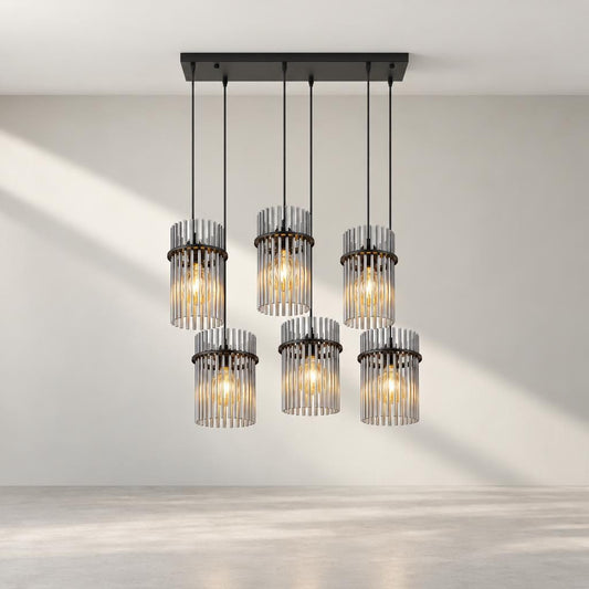Gorley 6-Light Glass Rod Pendant Light – studio image