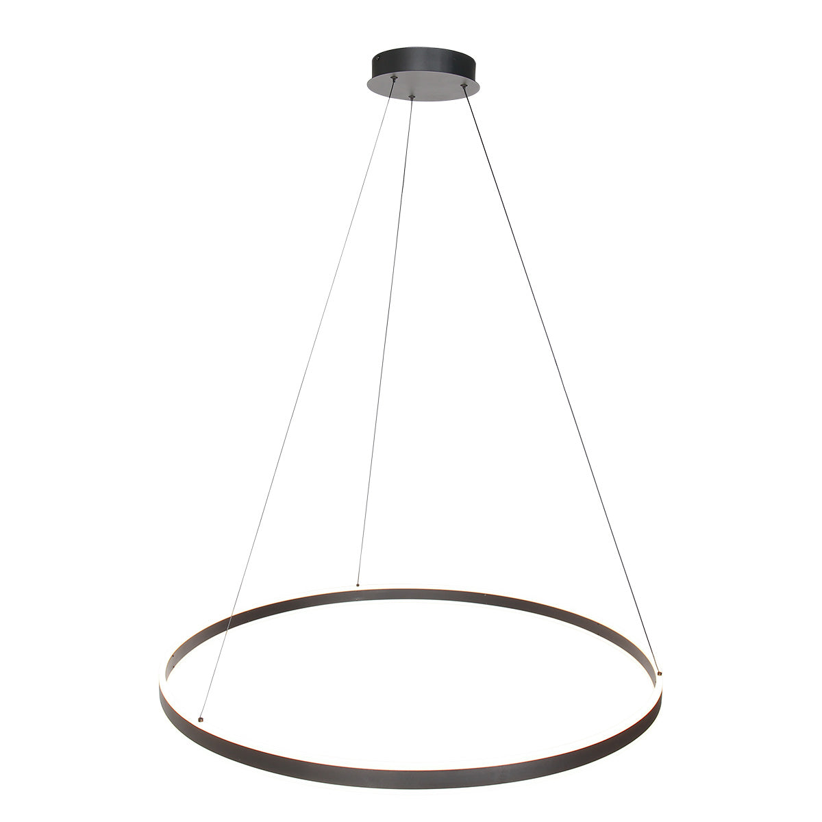 Модерна черна LED висяща лампа Steinhauer Ringlux – изображение 12