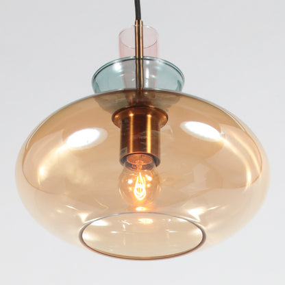 Luminária de pendente em vidro marrom com detalhes coloridos Anne Light Malboo – imagem 5