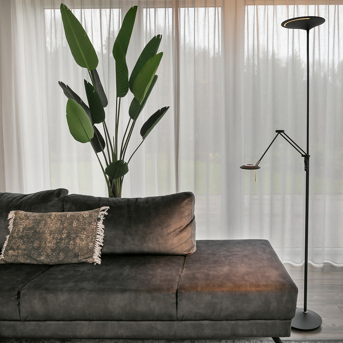 Steinhauer Zodiac LED Floor Lamp with Reading Light – image 2