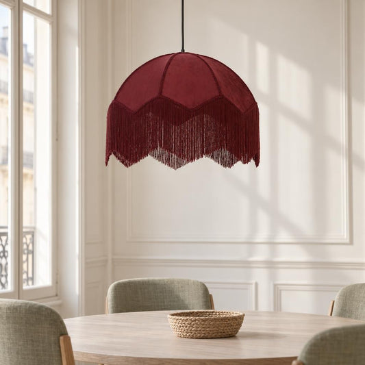 Czerwona lampa wisząca vintage Malacia Light & Living – zdjęcie aranżacyjne
