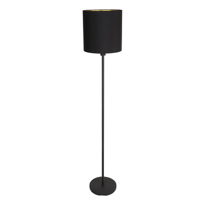 Černá stojací lampa Noor s textilním stínidlem Mexlite