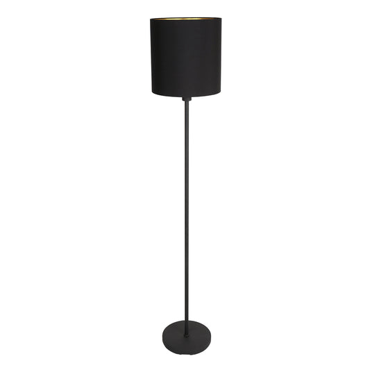 Mexlite Noor vloerlamp zwart met linnen kap