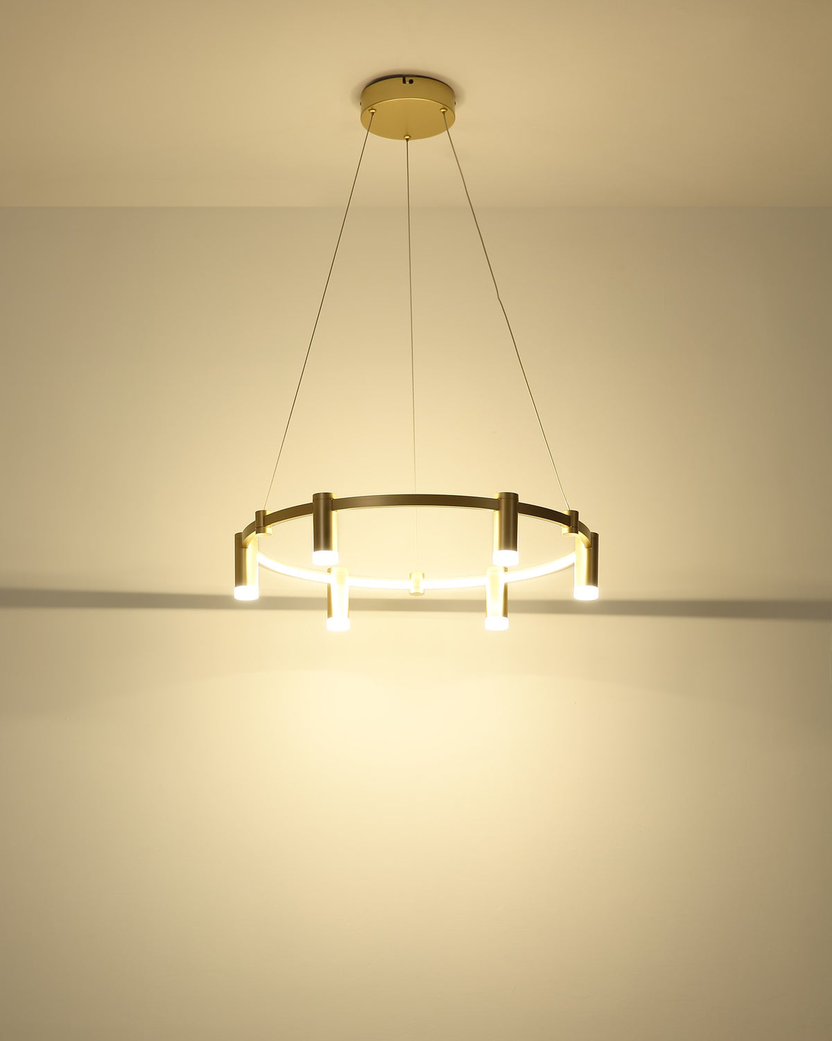 Lampada a sospensione LED metallica dorata charmante – immagine 6
