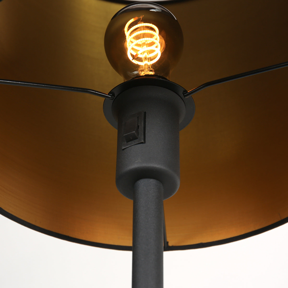 Černá stojací lampa Noor s textilním stínidlem Mexlite – obrázek 11