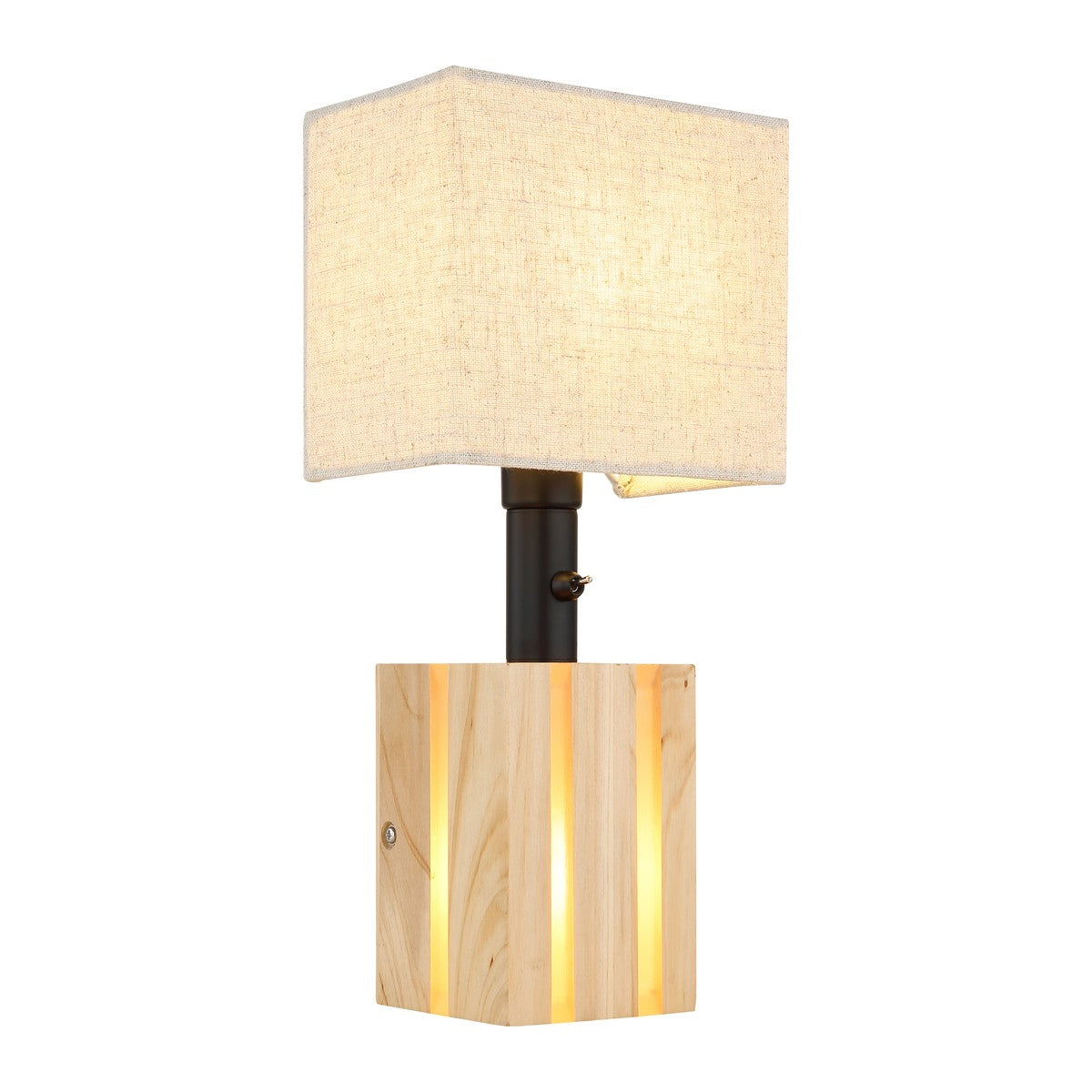 Lampada da parete in lino color naturale elegante