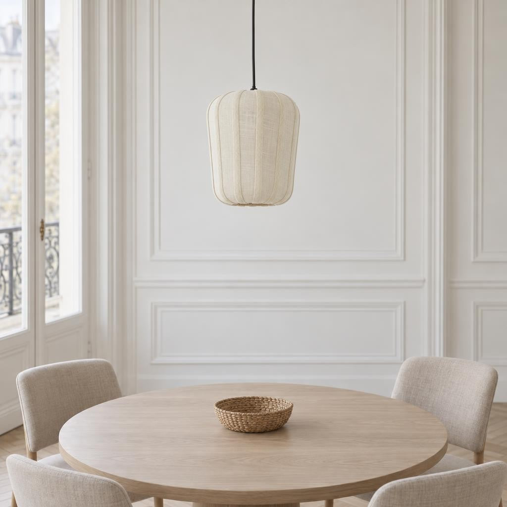 Pakabinamas šviestuvas su medžio raštu Light & Living BIBURY – interjero nuotrauka