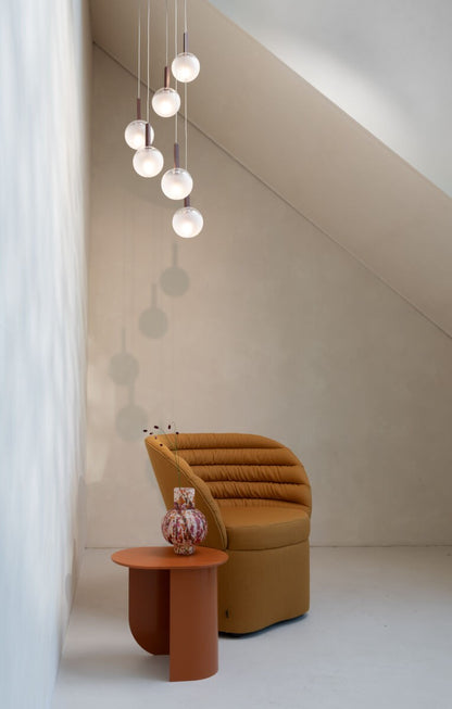 Bordeauxrode glazen hanglamp met bolkappen It's About RoMi Murano – afbeelding 4