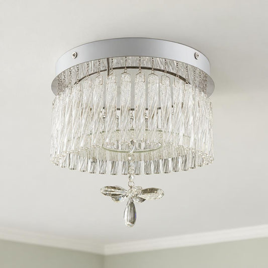 Obolg Mathilda plafondlamp chroom met kristal – sfeerbeeld