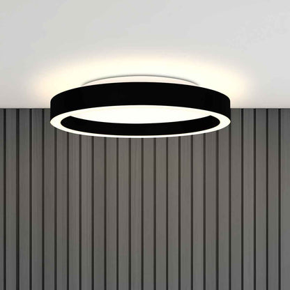 Черна LED плафониера Steinhauer Ringlux Ø30 см – изображение 3