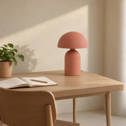 Light & Living Tolima terrakotta asztali lámpa – hangulatkép