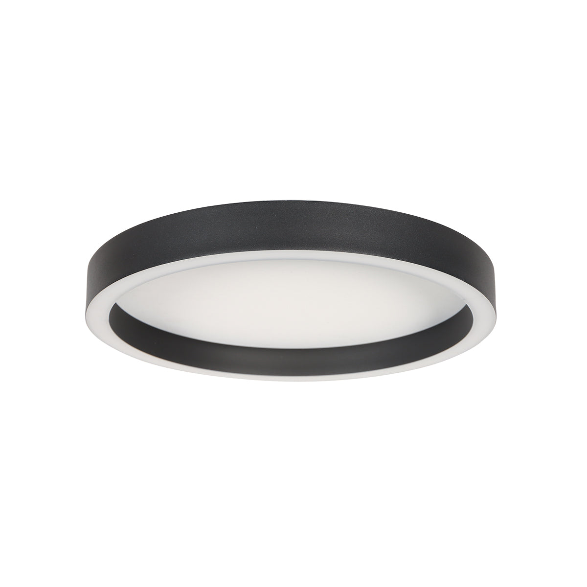 Черна LED плафониера Steinhauer Ringlux Ø30 см – изображение 1