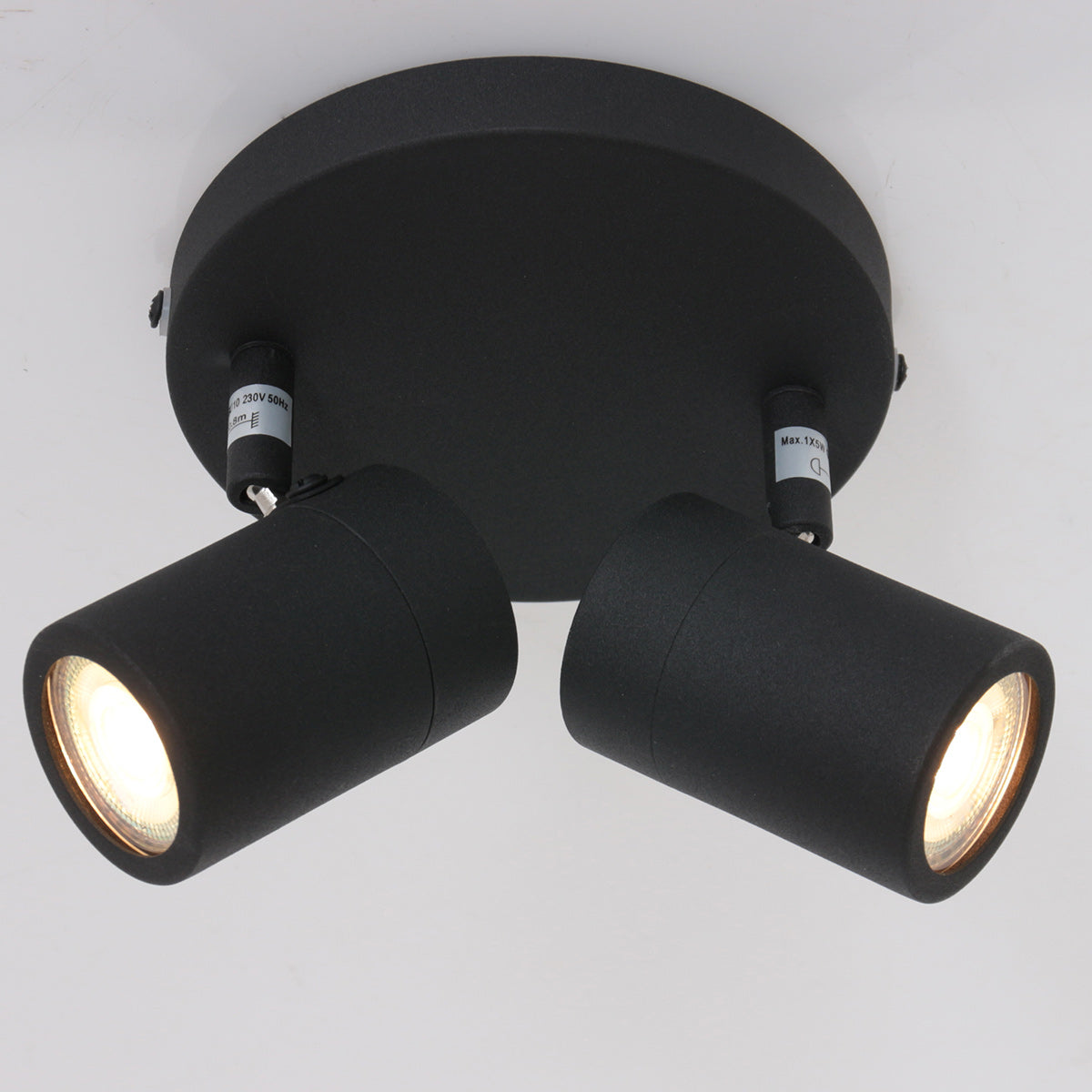 Черен LED спот Mexlite Upround с 2 светлини – изображение 10