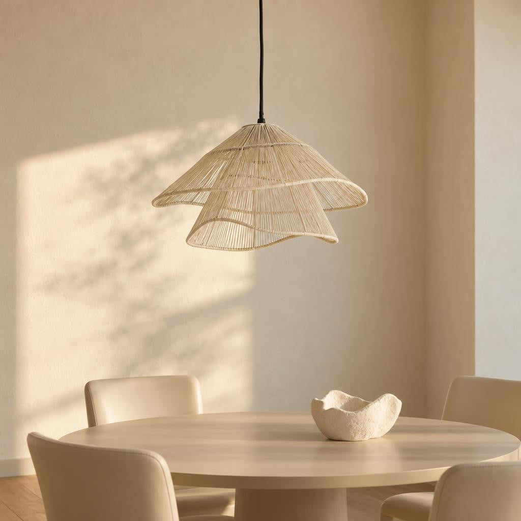 Light & Living Alameda hanglamp naturel metaal – sfeerbeeld