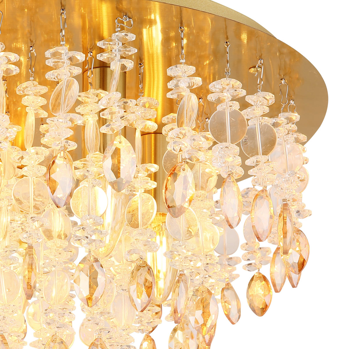 Luminária de teto metálica dourada sutil de 5 luzes – imagem 2