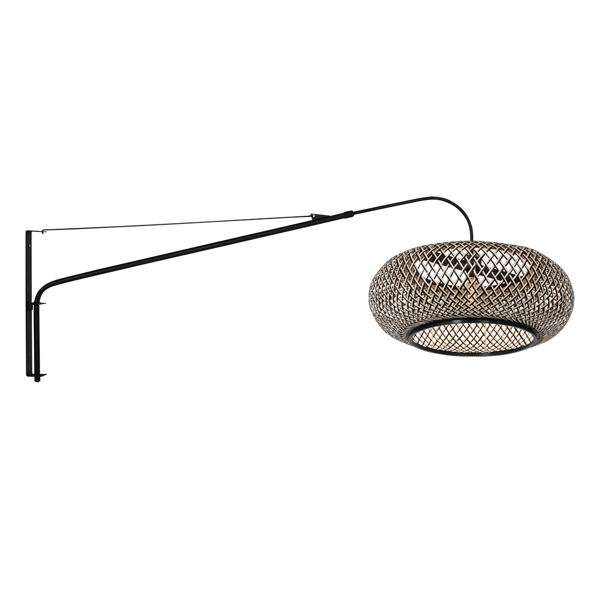 Черна стенна лампа от бамбук Steinhauer Elegant Classy