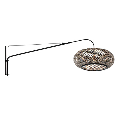 Черна стенна лампа от бамбук Steinhauer Elegant Classy