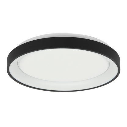 Черна кръгла LED плафониера Steinhauer Ringlede – изображение 1