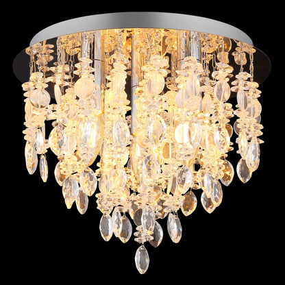 Lampada da soffitto a 3 luci in metallo cromato di lusso – immagine 3