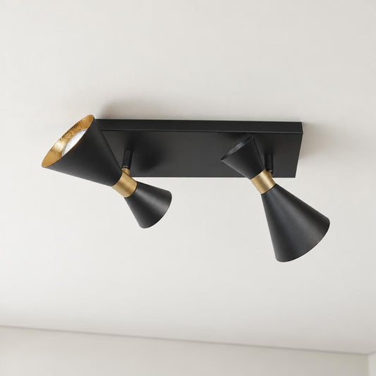 Retro nástěnné svítidlo Anne Lighting Preto, černé – fotografie v interiéru