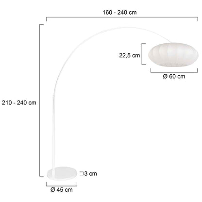 witte-scandinavische-booglamp-linnen-kap-steinhauer-sparkled-light-variant-image7