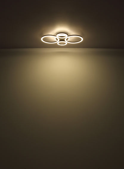 Šarmantna crna metalna LED stropna lampa – slika 6